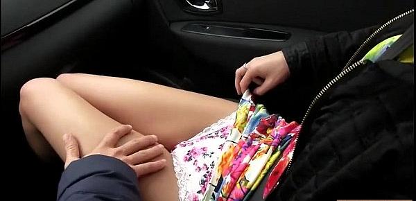  Very tight teen girl hitchhikes and gets pounded in public